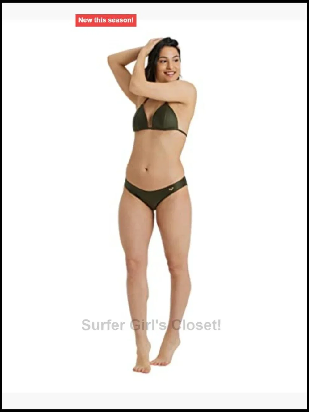 Solid Triangle Bikini Set - Two Piece Swimsuit for Beach & Pool